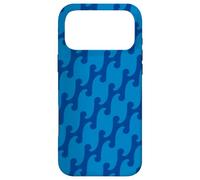 Blue Oceans Lines Waves Interconnected Abstract Case for iPhone 17 Pro Max