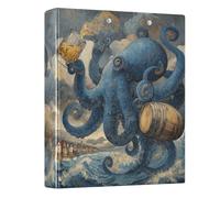 Blue Octopus 3 Ring Binders 1.5 Inch Clear View Three Ring Binders Versatile Binder Fits 200 Sheets 1 Pack