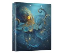Blue Octopus 3 Ring Binders 1.5 Inch Clear View Three Ring Binders Versatile Binder Fits 200 Sheets 1 Pack