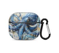 Blue Octopus Bluetooth Headset Cover Hard Shell Earbuds Case Protective Cover Compatible with Airpods 3