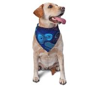 Blue Octopus Dog Bandana Pet Scarf Accessories for Small Medium Dogs Cats Photo Prop, Triangle Pet Bandanas Adjustable Puppy Bib Washable Dog Kerchief Puppy Neckerchief