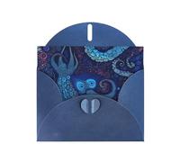 Blue Octopus Greeting Cards Blank Note Cards with Envelopes Happy Birthday Card Thank You Card Wedding Party Invitation Cards for All Occasions 4x6 Inch