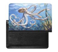 Blue Octopus Ocean Octopus Passport Wallet Cute Passport Case with Card Slot Travel Passport Holder Cover