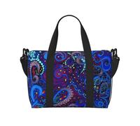 Blue Octopus Printed Travel Duffel Bag Foldable Gym Duffel Bag Suitable for Travel Work Gym etc