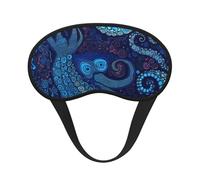 Blue Octopus Sleep Mask for Side Sleeper, Light Blocking Night Masks for Sleeping Eye Mask for Women Men Eye Cover Soft Comfortable Eye Shade for Travel, Nap