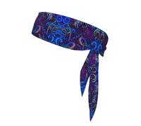 Blue Octopus Unisex Sports Head Tie - Double-Sided, Moisture-Wicking Workout Headband, Adjustable Knotted Band for Running, Yoga & Gym