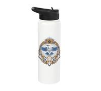 Blue Odin's Raven Northman Valhalla Norse Mythology Stainless Steel Insulated Water Bottle