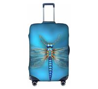 Blue Odonata Pattern Print Luggage Cover Suitcase Protector Travel Suitcase Cover for Kid and Adult Fits 18-32 Inch