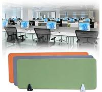 Blue Office Desk Privacy Divider Partition Board80x30x1.6cm Isolation Screen for Workplace Epidemic Prevention Noise Reduction and Personal Space Enhancement