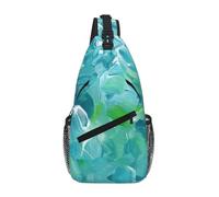 Blue Oil Paint Texture Crossbody Sling Bag Crossbody Shoulder Chest Bag Shoulder Strap Waist Fanny Pack Men Women