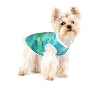 Blue Oil Paint Texture Print Adorable Cotton Small Dog Clothes Pet Shirt, Soft Breathable Sleeveless Tank Top For Puppy, Cats And Chihuahua