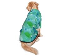 Blue Oil Paint Texture Print Dog Hoodie For Medium To Large Dogs, Warm, Soft, Breathable Sweatshirt, Easy To Wear Jumper For Winter And Fall, Pet Coat Pullover