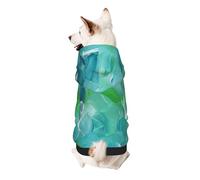 Blue Oil Paint Texture Print Dog Hoodie For Small Dogs, Warm, Soft, And Breathable Sweatshirt, Easy To Wear Jumper, Pet Winter Weather Coat Pullover