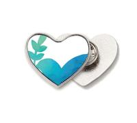 Blue Olive Branch Anti-war Pattern Heart Metal Pin Brooch Clip Love