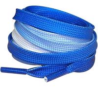 Blue Ombre Shoelaces - Gradient Flat Laces for Trainers, Sneakers, Boots - Durable & Stylish Design - 120cm/47” Long, 10mm Wide - Perfect for Shoes, Hi-Tops & More