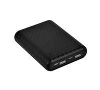 (Blue, One size) 4x18650 Power Bank Shells Outer Cover Mobile Power Case DIY Shells Storage Box Lightweight and Durable Type-c/Micro Use Black
