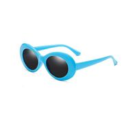 (Blue, One size) Cool Nirvana Kurt Cobain Style Clout Sunglasses, White