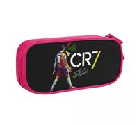 (Blue, One size) Fashion Football Ronaldo Signature Pencil Case Classic Pen Bag for Student Large Storage Students School Cosmetic Pencilcases BaoPeng