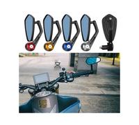 (Blue, One size) Motorcycle Aluminum Alloy Handlebar Modification Universal Rearview Mirror Handlebar Mirror, Reversing Mirror, Reflector Modified Accessories