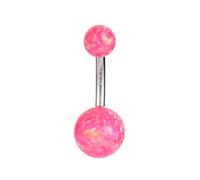 Blue Opal Belly 925 Sterling Silver Belly Body Rings Jewelry, Rod length 12mm, Metal, Stabilized Turquoise