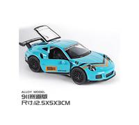 (Blue orange) 1:36 Diecast Alloy Car Model Children's Toy Car Open the door Decoration Cool Racing Car Boy toys Gift