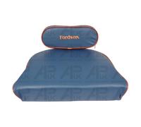 Blue & Orange Emb Logo Seat Pan Cushion Set Replacement for Fordson Super Dexta Tractor