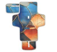 Blue-Orange Marble Reusable Diaper Changing pad with Tissue Pocket Changing pad for Changing Table with Built-in Pillow cambiador de pa?ales para Bebes