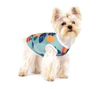 Blue Orange Turtleback Bamboo Small Dog Cotton Vest M - Breathable, Soft, and Comfortable Pet Clothing for Cats and Dogs
