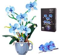 Blue Orchid Ideas Flowers Building Block Set，DIY Home Decoration Kit for Adults，Compatible with Lego Flowers Home Decor Gift for Mother's Day, Valentine Day, Birthday, Christmas Day - 567PCS