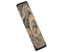 Blue Oriental Dragon Car Seat Belt Cover Soft Comfortable Shoulder Seatbelt Pads Cover Seat Belt Pad for Suitable for Car Interior Accessorie
