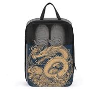 Blue Oriental Dragon Shoe Bag Shoe Bags for Travel Waterproof Shoe Bag Shoes Storage Organizer with Zipper & Handle Sneaker Bag Shoe Pouch Golf Shoe Bag Soccer Cleat Bag, style, One Size, Shoe Bags