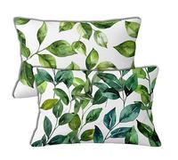 Blue Outdoor Cushions 50x70 cm Outdoor Waterproof Cushion Covers Spring Pattern Double Sided Printing Linen Pillowcases Set of 2 Sofa Throw Pillow Case for Garden Furniture Chair Decor Gifts h-1392