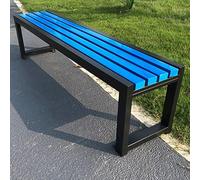 Blue Outdoor Metal Garden Bench - 2-3 Seater Patio Seating for Balcony Poolside Porch & Deck - Available in 100/120/150cm - Slish Garden Decor