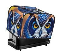 Blue Owl 1 Print 4-Slice Toaster Cover Kitchen Accessory Appliance Protector Daily Use Waterproof
