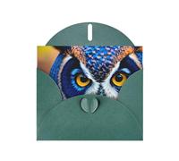 Blue Owl 1 Print Greeting card Blank card with envelope,Unique Designs for Festivals Invitations