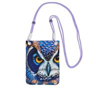 Blue Owl 1 Print Small Crossbody Bags For Women Trendy, Phone Purse With Adjustable Strap,For Hiking Travel, Purple, One Size