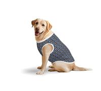 Blue Owl 1print Medium Large Pets Vest Breathable Summer Lightweight Sleeveless Tank Top T-Shirt