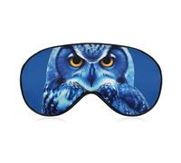 Blue Owl Blackout Sleep Eye Mask, Ventilated Fabric, Adjustable Wearing Style, Zero Pressure Sleeping Mask Soft Skin Friendly Eyeshade for Women Men