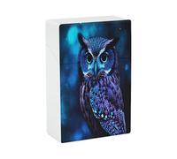 Blue Owl Cigarette Case Waterproof Cigarette Holder Plastic Cigarettes Box Retro Cigar Boxes Cigarettes Smoking Accessories Ideal Gift for Smoker 20 Capacity