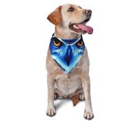 Blue Owl Dog Bandana Pet Scarf Accessories for Small Medium Dogs Cats Photo Prop, Triangle Pet Bandanas Adjustable Puppy Bib Washable Dog Kerchief Puppy Neckerchief