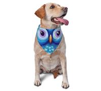 Blue owl Dog Bandana Pet Scarf Accessories for Small Medium Dogs Cats Photo Prop, Triangle Pet Bandanas Adjustable Puppy Bib Washable Dog Kerchief Puppy Neckerchief