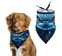 Blue Owl Dog Bandanas Cute Soft Cotton Puppy Scarves Washable Daily Summer Durable Triangle Reversible Bibs Suitable for Small Medium Large Dogs and Cats