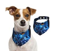 Blue Owl Dog Bandanas,Summer Bandanas for Dogs Washable Adjustable Dog Triangle Scarf Bibs Cute Pet Bibs for Medium Large Dogs Puppy and Cats Medium