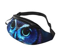 Blue Owl Fanny Pack for Men Women Fashion Running Waist Packs Waterproof Crossbody Bags Everywhere Belt Bag with Adjustable Strap Sports Hip Pack for Travel Wallet