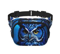 Blue Owl Fanny Pack For Women Waterproof Adjustable Belt Bags Waist Pack Fashion Casual Crossbody Bags Bum Bag For Running Workout Hiking Traveling, Black, One Size