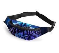 Blue Owl Fanny Packs with Zipper, Personalized Waist Bags with Multiple Pockets, Adjustable Sling Bag for Travel, Waterproof Belt Bag, Crossbody Bags for Unisex