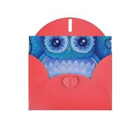 blue owl Holiday Cards | Double Sided Glitter Cardstock | Christmas, Birthday, Valentine's Day, Wedding & Party Invitations | Envelopes Included