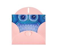 blue owl Holiday Cards | Double Sided Glitter Cardstock | Christmas, Birthday, Valentine's Day, Wedding & Party Invitations | Envelopes Included