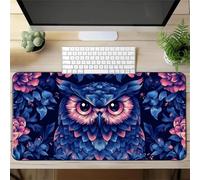 Blue Owl Large Gaming Mouse Pad, 1200x600x2mm Extended gaming mouse mat XXL improved Precision and Speed Mousemat with Stitched Edges, Desk Mat for Keyboard and Mouses