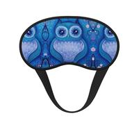 Blue Owl Polyester Sleep Mask,Light Blocking Sleep Eye Mask,Night Sleeping Mask, Eye Blinder